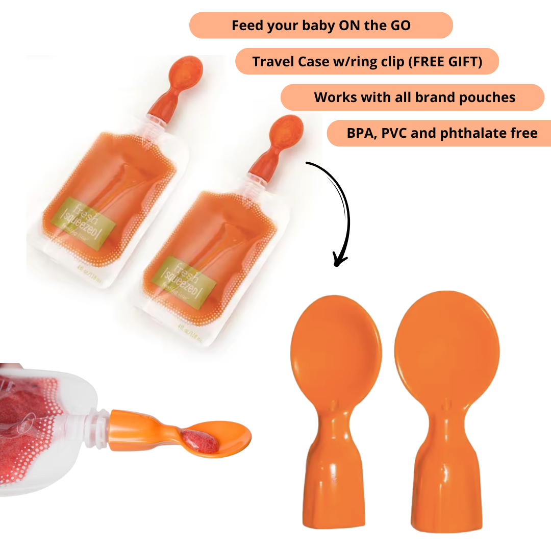 (2) No-Mess Baby Spoons for Pouches